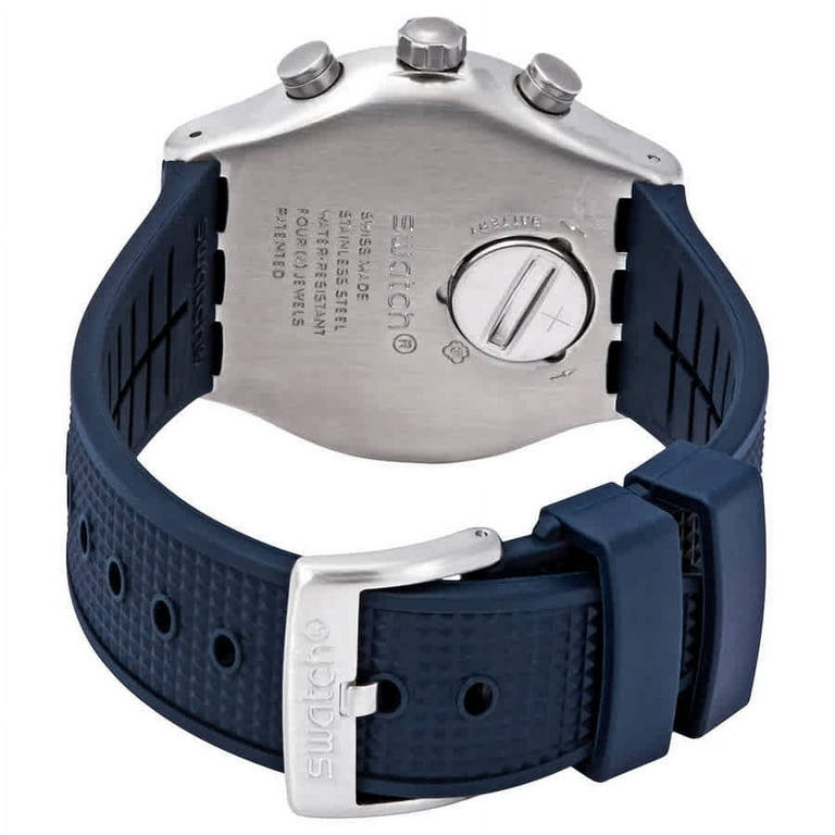 アナログ腕時計 SWATCH Swatch YVS454 IRONY BLUE GRID Chronograph Men's Ureth Swatch Watch Men's New Irony Chrono YVS454 SWISS MADE JAPAN