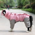 thumbnail image 1 of Zhuge Chubasquero impermeable para perros, ropa ligera para la lluvia para mascotas con capucha tipo poncho, L, A05, 1 of 2