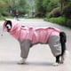 thumbnail image 1 of Zhuge Chubasquero impermeable para perros, ropa ligera para la lluvia para mascotas con capucha tipo poncho, XS, A05, 1 of 2