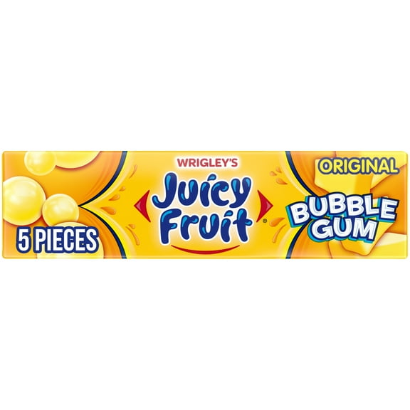 Juicy Fruit Original Bubble Gum - 5-Piece Single pack