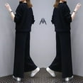 thumbnail image 6 of Women Plus Size Long Sleeve T-Shirts + Wide Leg Pants 2 Pieces Set M-3XL, 6 of 6