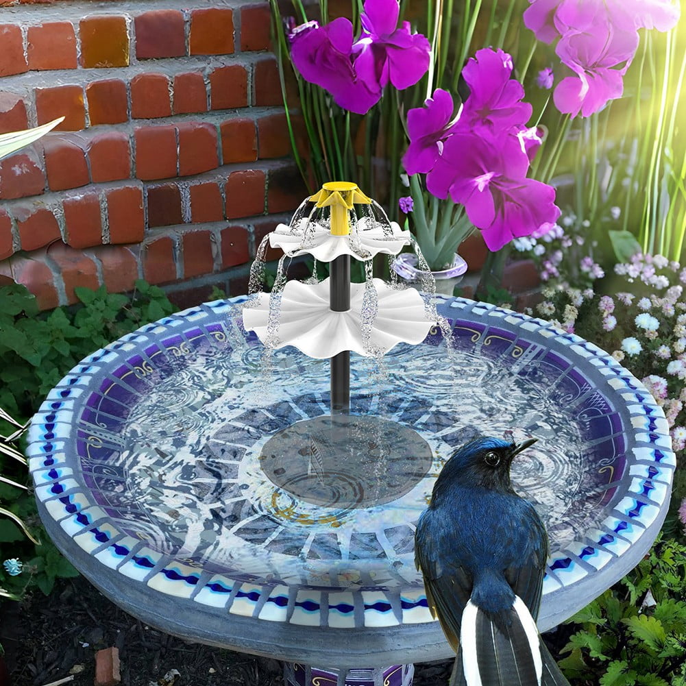 Outdoor Solar Split Fountain for Bird Bath and Small Pond Water Feature