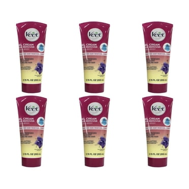 6 Pack Veet Fast Acting Gel Cream Hair Remover Legs & Body 6.78 Oz Each