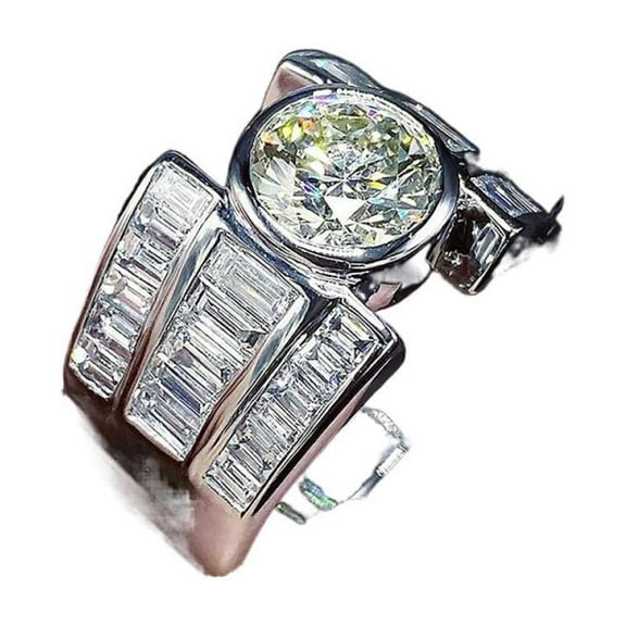 LINXIQIN Modern Cocktail Anniversary Ladies For Women High Quality Lightweight CZ AAA Zircon Ring Elegant Gift Comes in Elegant Box