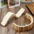 thumbnail image 3 of Puente con escalera de madera para mascotas, 2 piezas, puente de moluscos, juguete, jaula flexible, hábitat, juguete para hámster, 3 of 5