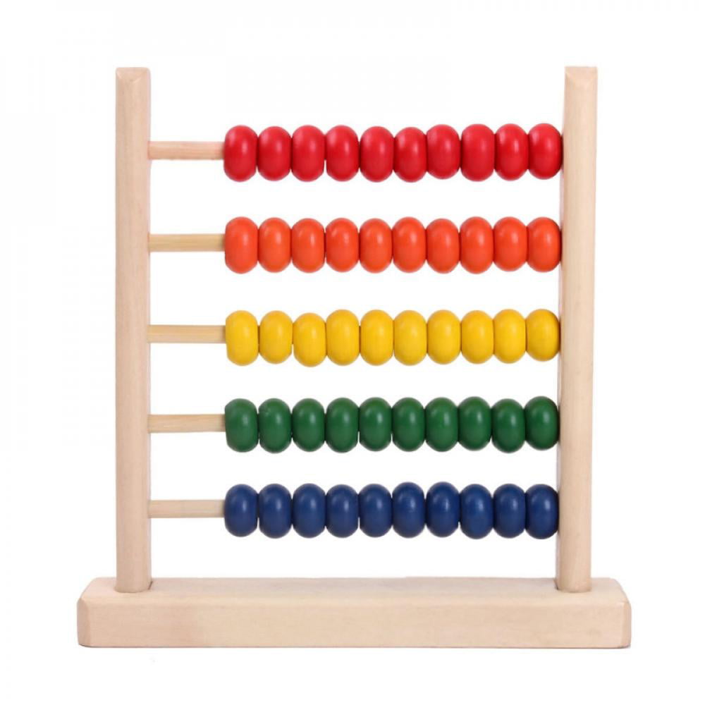 Educational MiniWooden Children Early Math Learning Calculating Toy Abacus L0M9 