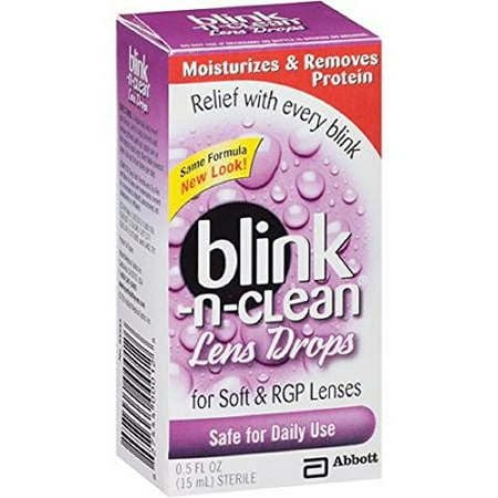2 Pack AMO Complete Blink-N-Clean Lens Drops for Any Soft Contact Lens 0.5 FL