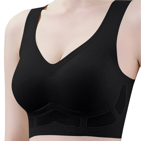 Tumotour Full Coverage Bras For Women Traceless Without Steel Ring Gathering Push Up Nursing Bra Support Plus Size Integrated Fitness Small Soft Breathable Seamless Back Sports Daily Bra