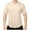 Khaki, variant on cfhntfmh Athletic T-Shirts for Men Soft Stretch V Neck Summer T-Shirts Casual Summer Short Sleeve Running Workout Tops