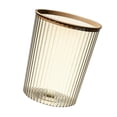 thumbnail image 2 of Transparent Garbage Bin with Top Ring Easy Attached Lid Free Large Capacity Trash Bin Can for Household Coffee Color, 2 of 12