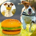 thumbnail image 2 of Pet Dog Toys Squeaky Chewing Toys for Tooth Cleaning and with Teddy Hamburger Design, 2 of 8