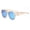 D, variant on Big Round Sunglasses Men Women Oversized Blue Tinted Lens Frame UV Protection Transparent Champagne Shades for Travel Driving Outdoor