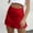 Red, variant on DuoJiaJ Ladies Casual Satin Silk High Fanny Pack With Hip Zipper Mini Skirt For Women Skirts For Women Black L