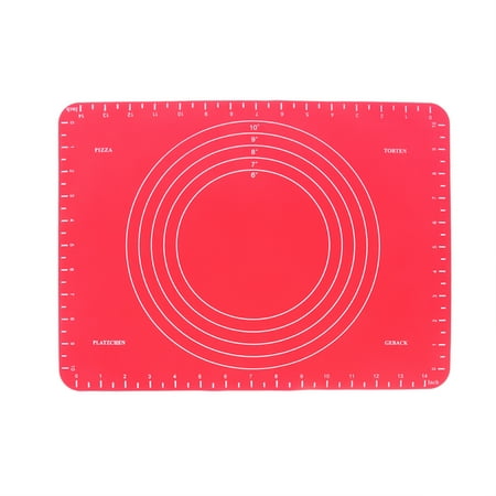

High Temperature Resistant Silicone Baking Mat with Measurements Non Stick Non Pastry Rolling Mat (Candy Red)