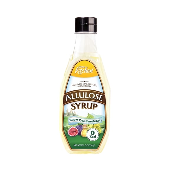 Your Kitchen Allulose Syrup 18.7 oz - Keto Allulose 99.7%, Zero Calorie Sweetener, Low Glycemic, 0 Net Carbs, 0 Sugar Allulose Sweetener