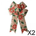 thumbnail image 1 of 2x Lazo de Corona de Navidad, Adorno Lazo Decorativo Decoraciones de Navidad Lazo de Navidad Grande para Puerta de Entrada, Festiva, L Exterior, Hogar 2 piezas, 1 of 8
