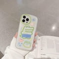 thumbnail image 2 of Cartoon Funny Crocodile Frog Clear Soft Phone Case Compatible with iPhone Case (Clear,iPhone 12 Pro), 2 of 6
