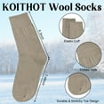 thumbnail image 5 of KOITHOT 5 Pcs Women Winter Beanie Hat Gloves Scarf Set, Warm Thick Soft Knitted Touch Screen Khaki, 5 of 6
