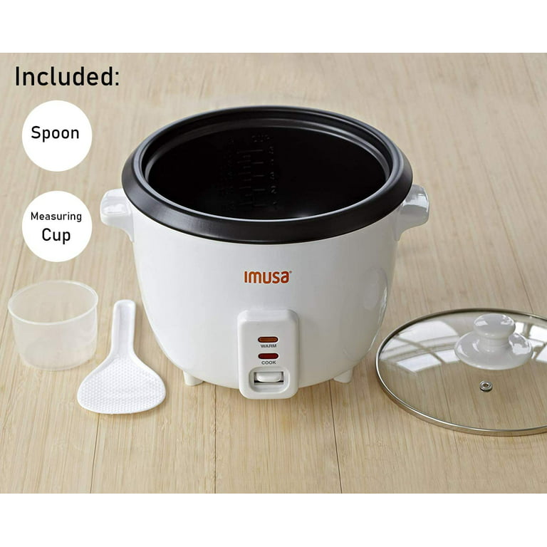IMUSA USA 5 Cup Electric Rice Cooker-White 