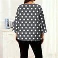 thumbnail image 5 of Gamivast Women Plus Size Tops 3/4 Sleeve Polka-Dot Graphic Cute Casual Blouse Trendy Drop Shoulder Crew Neck Blouse Loose Tunic Going Out Tee Shirts, 5 of 6