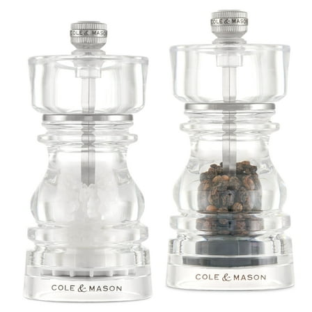 Cole & Mason London Acrylic Salt & Pepper Mill Gift Set 5"