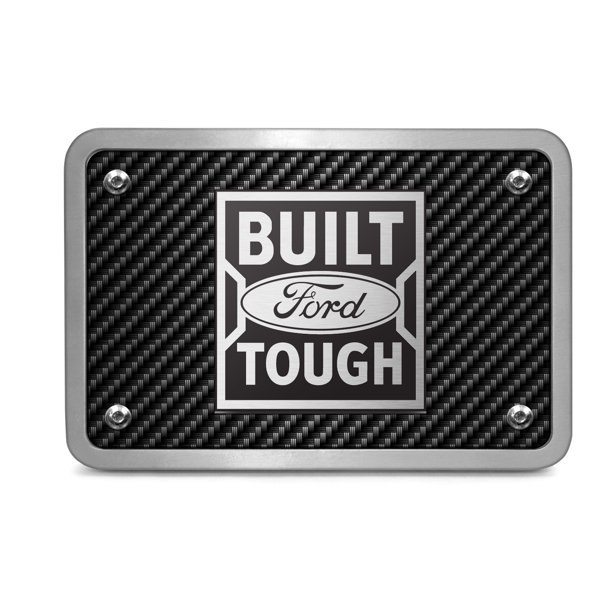 BuiltFordTough 3D Logo Carbon Fiber Texture Billet Aluminum 2" Tow