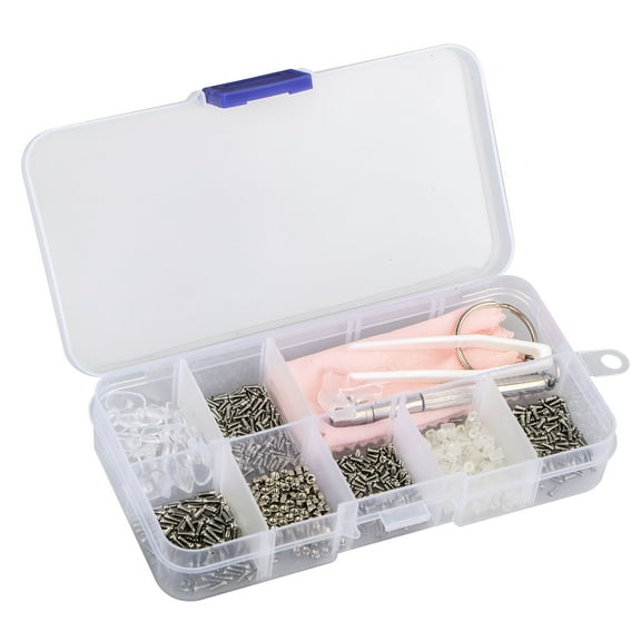 ZHZFKQ 2026 New Eyeglass Sun Glasses Optical Repair Tool Assortment Kit Screw Nut Nose Pad Set for Eyewear Repair, Lens Maintenance, Home Use, Traveling, Glasses Adjustments.