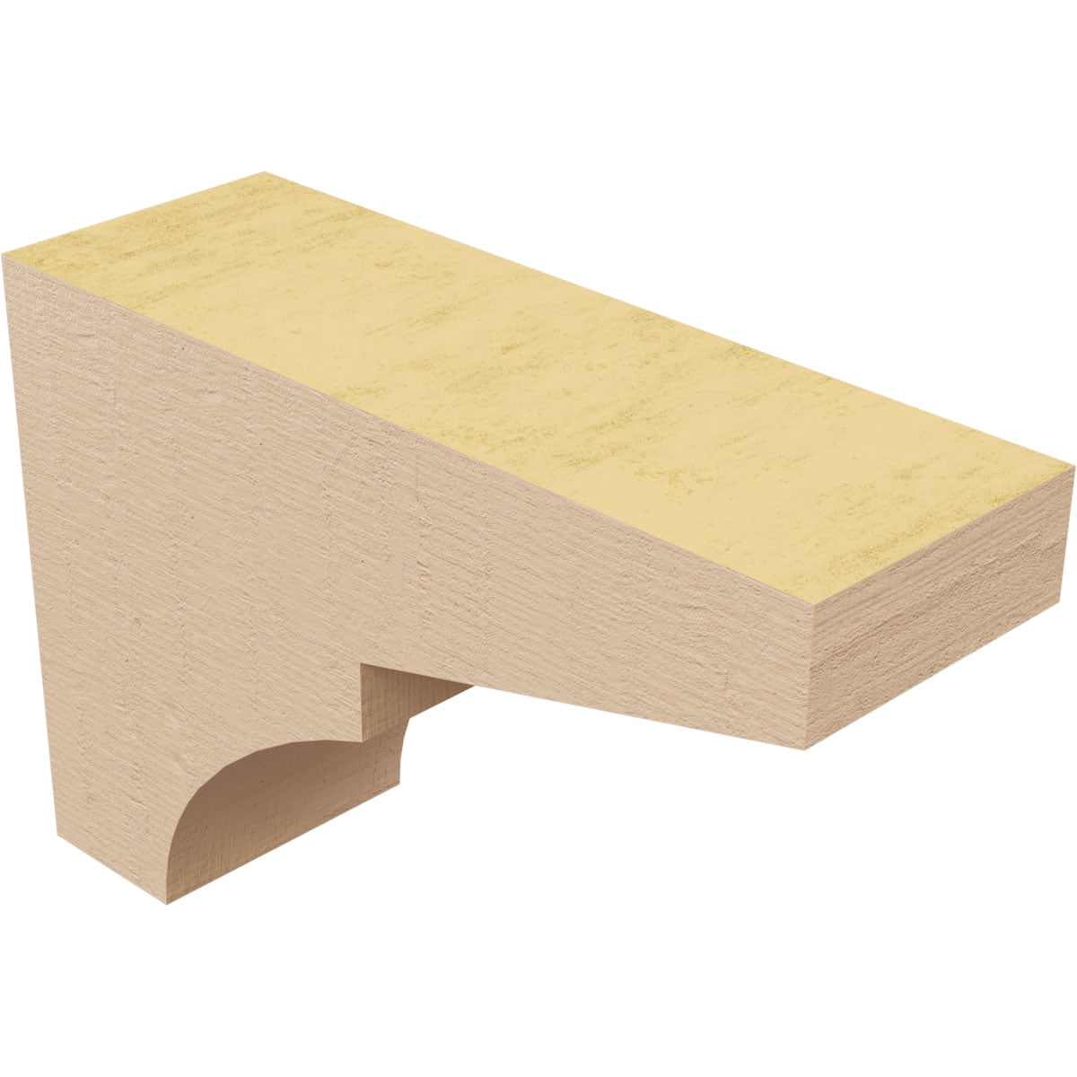 2"W x 6"D x 4"H Classic Monterey Rough Cedar Woodgrain TimberThane Corbel, Primed Tan