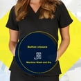 thumbnail image 7 of Super Soft Medical Scrub Top Premium Womans Junior Fit 3 Pocket Mock Wrap Top 8115, 7 of 7