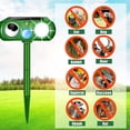 thumbnail image 3 of Repelente ultrasónico solar para animales, repelente de ratones, repelente de pájaros, repelente de perros y repelente de conejos para exteriores, 3 of 5