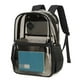 thumbnail image 1 of Mochila MUSEVOS de PVC transparente, resistente y transparente, negra, 1 of 9