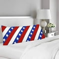 thumbnail image 2 of ABPHOTO America Flag Striped Patriotic with Stars Pillow Covers Pillowcase 20x60 inch Body Pillow Case Protector, 2 of 2