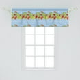 thumbnail image 2 of Ambesonne Flower Window Valance, Flower Wild Blossom on Blue, 54" X 18", Pale Blue Multicolor, 2 of 3