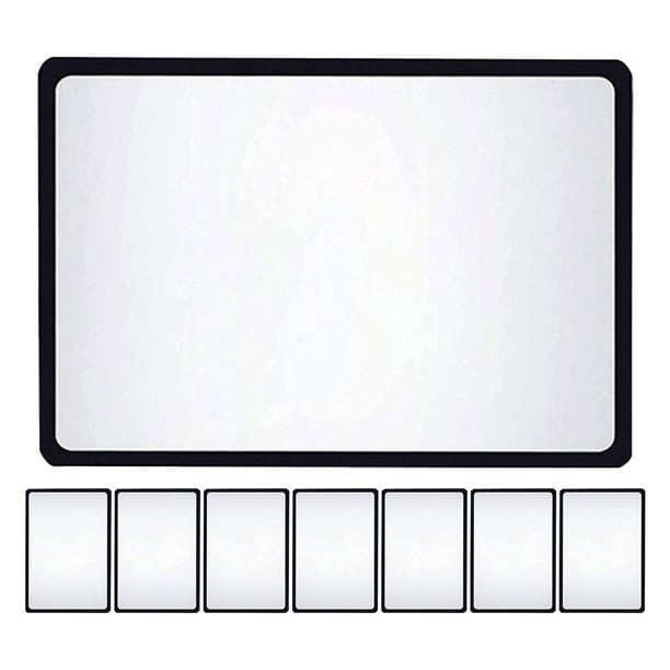 Lupa de página de 8 piezas: Lupa de mano transparente de 3 aumentos para lectura, lupa portátil de PVC para libros, mapas, exploración para personas mayores y niños.