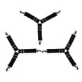 thumbnail image 4 of Billuyoard Sujetadores de sábanas ajustables, pinzas de soporte de esquina, correas de banda elástica para sábanas, 2 uds. Decoración del hogar Hebilla blanca elastica negra, 4 of 6