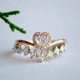 thumbnail image 2 of 2Ct Heart Shape Simulated Diamond Bridal Set Women's Ring 14K Rose Gold Plated Pure 925 Sterling Silver, 2 of 5