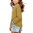 thumbnail image 4 of FSYBOA Girls Long Sleeve Shirts, Crew Neck Casual Striped Fall Kids Pullover Tops Size 11-12T, 4 of 8