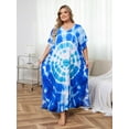 thumbnail image 6 of Edolynsa Womens Beach Kafan Coverups Oversized Caftan Loungewear Plus Size Bathing Suit Cover up Maxi mumu Dresses Long Tops, 6 of 8