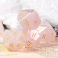 thumbnail image 3 of Cusdie Set of 7 Handmade DND Stone Dice, 16mm Polyhedral Stone Dice Set with Leather Box, D&D Dices for Collection, 3 of 5