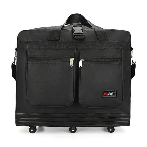 あいうえ FOLDING BAG (BLACK) 3227B Large Capacity Aviation Checked Bag Large Capacity Study Abroad