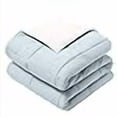 thumbnail image 3 of Wholesale Beddings Throw Blanket, Reversible Soft Medium Warmth (50-Inch Wide x 75-Inch Long) Down Alternative Comforter, Blue-White, 3 of 4