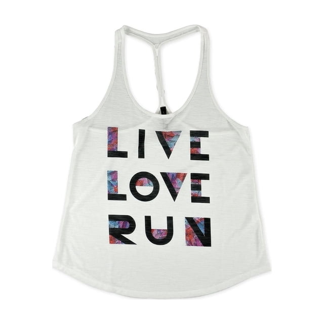 Camiseta sin mangas Aeropostale LIVE LOVE RUN para mujer blanca mediana