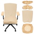thumbnail image 1 of Office Chair Covers, 38-55cm Stretchable Computer Chair Slipcover, Beige, 1 of 7