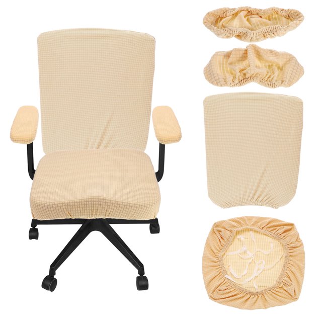 Office Chair Covers, 38-55cm Stretchable Computer Chair Slipcover, Beige