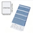 thumbnail image 3 of Toalla de playa a rayas de secado rápido con borlas – Toalla de viaje ligera para natación, piscina, camping y picnic, toalla de baño suave y absorbente, 3 of 6