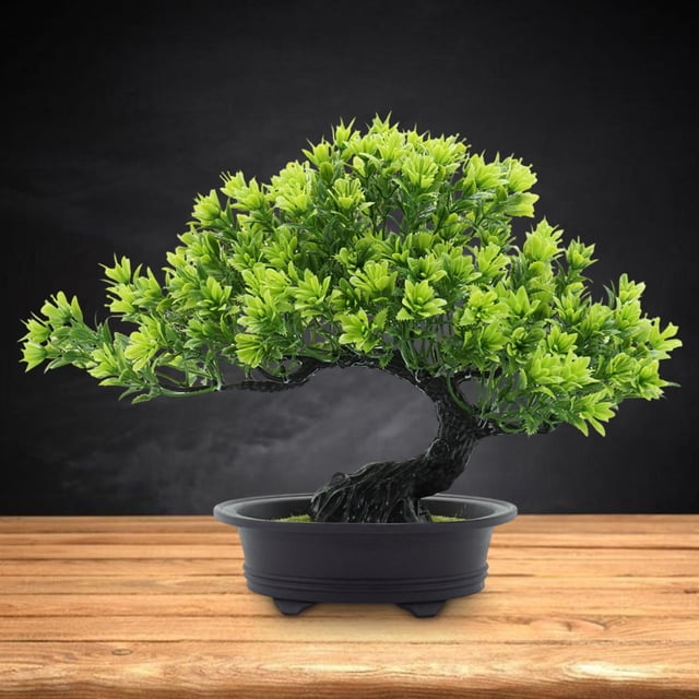 bonsái artificial, plantas de imitación, plantas falsas pequeñas para interiores, decoración de plantas artificiales para escritorio, exhibición Verde