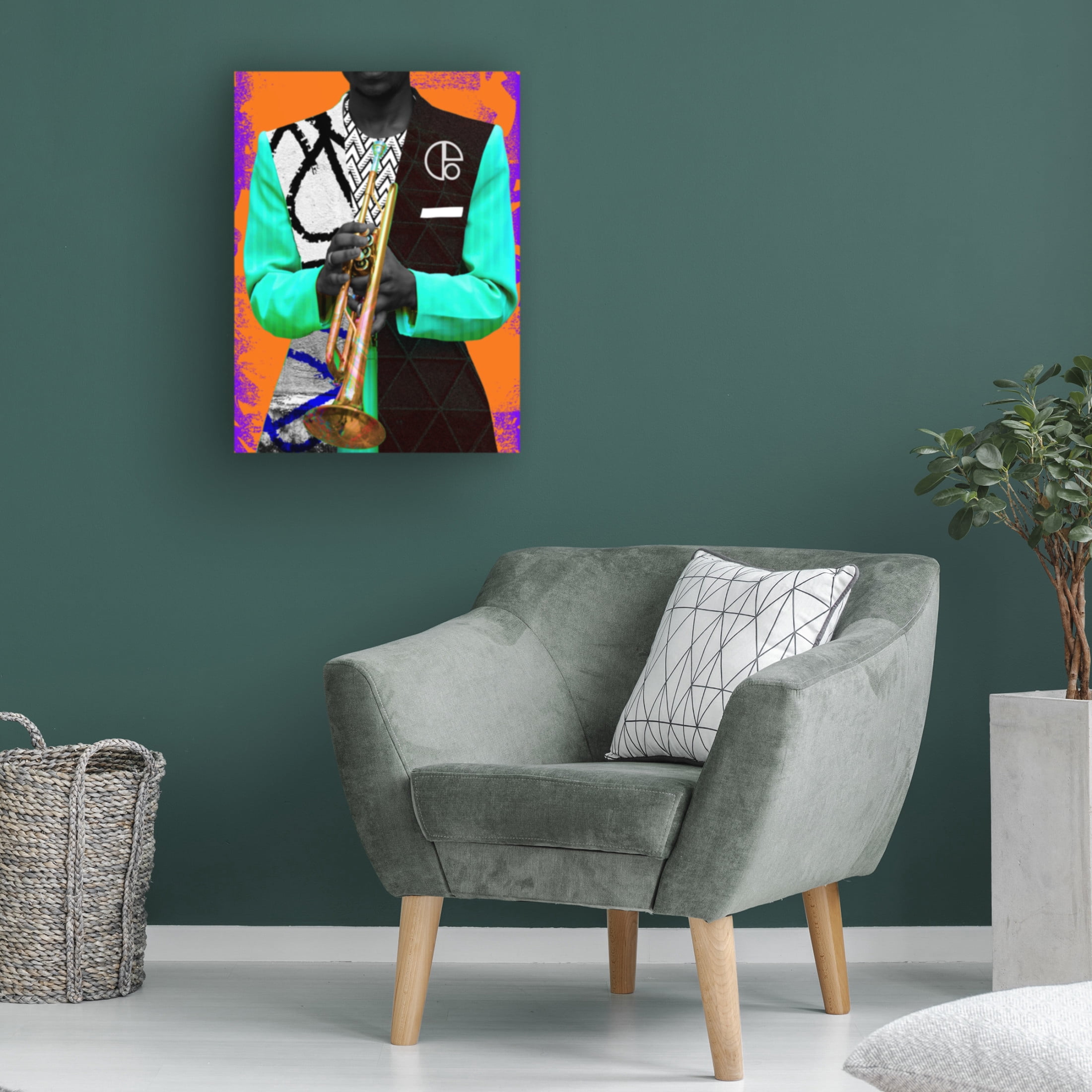 Canvas Wall Art - NUMA Art 'Like a Trumpet in Zion' Wall Art for Living Room, Bedroom, or Office Décor by Trademark Fine Art - 18 x 24 Inches