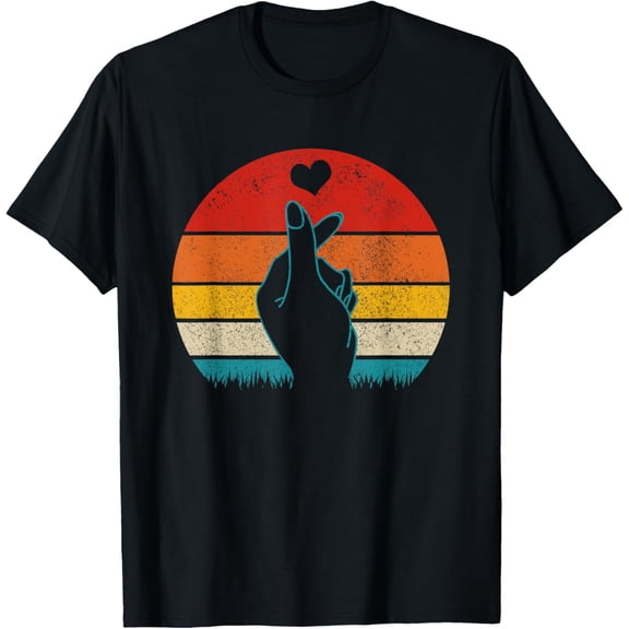 t-shirt K-Pop Heart Hand Symbol K-Drama Korean Pop Vintage Fan Gift T-Shirt.