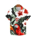 thumbnail image 2 of ZCFZJW Mens Hawaiian Floral Shirts Casual Summer Short Sleeve Button Down Tropical Graphic T-Shirts Trendy Holiday Beach Vacation Tees Shirt Tops Multicolor#11 XXL, 2 of 5