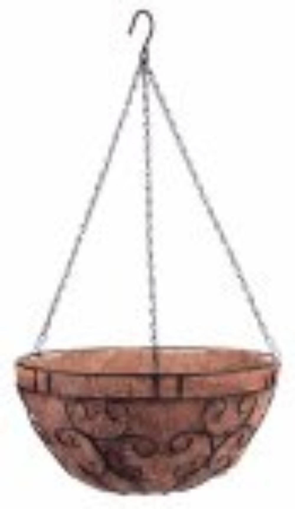 ea Panacea 87850 14" Black Square Metal Contemporary Hanging Basket Planters 2 